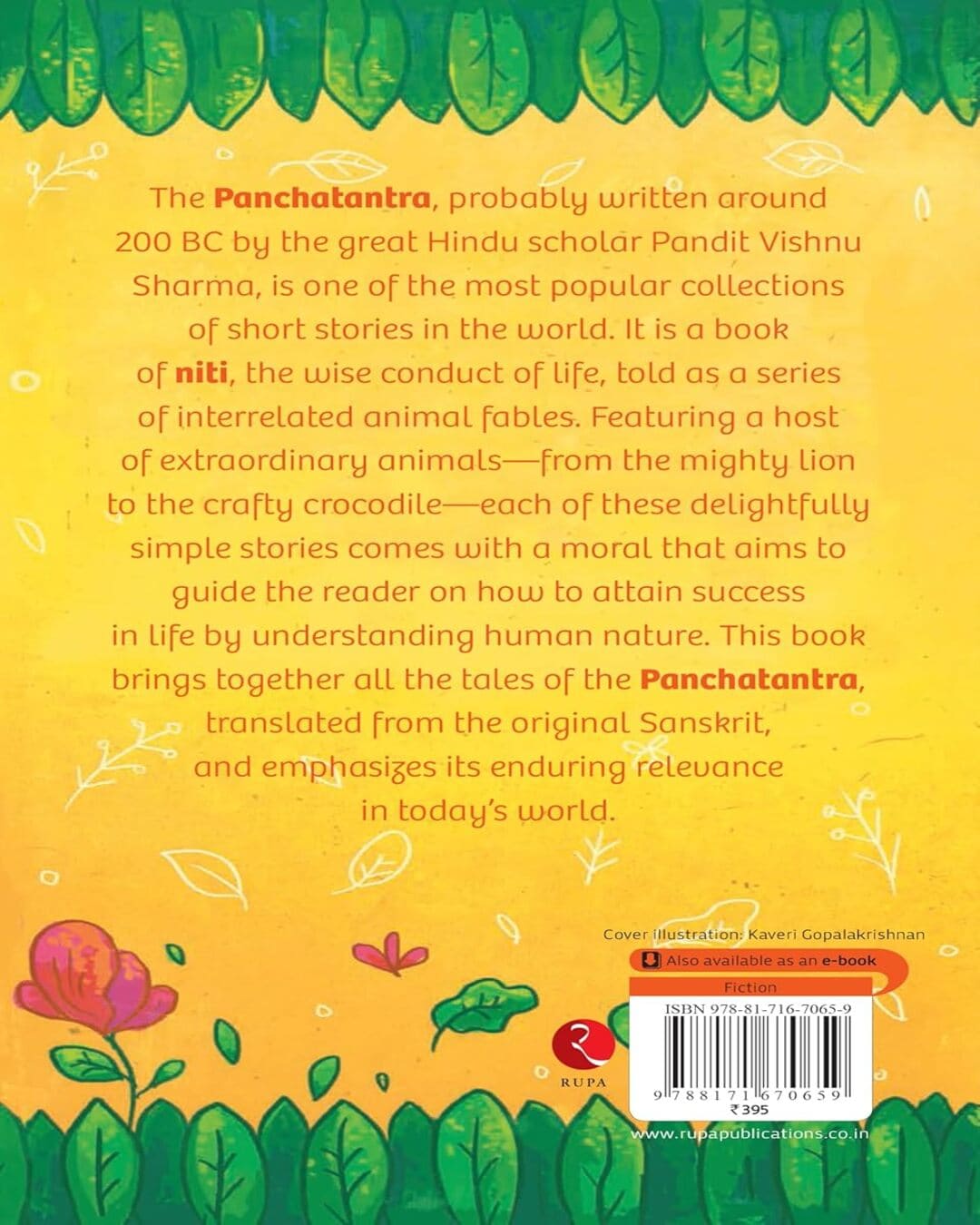 Panchtantra Edited by by Pandit Vishnu Sharma and Translated by G.L. Chandiramani [Paperback]