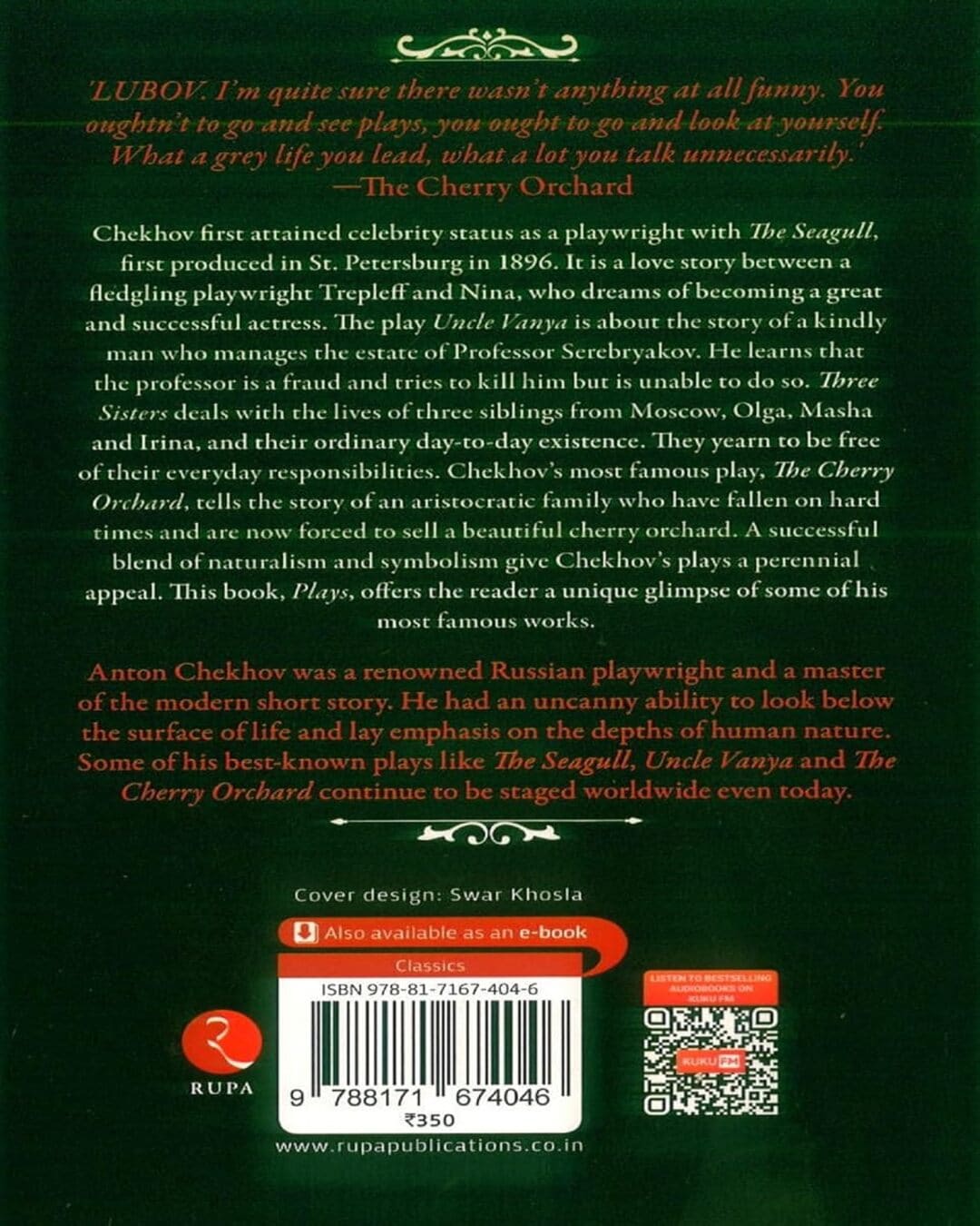 Plays by Anton Chekhov [Paperback]