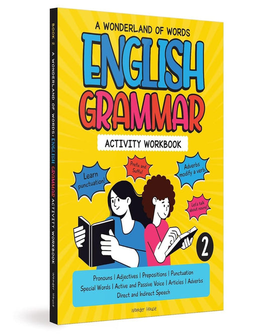 A Wonderland Of Words: English Grammar - Level 2 Activity Workbook by Wonder House Books [Paperback]