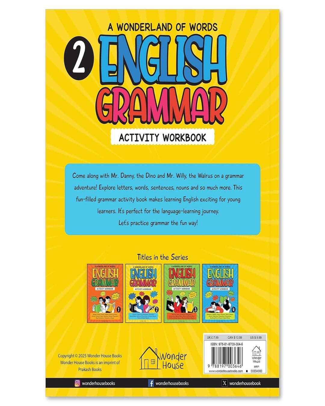 A Wonderland Of Words: English Grammar - Level 2 Activity Workbook by Wonder House Books [Paperback]