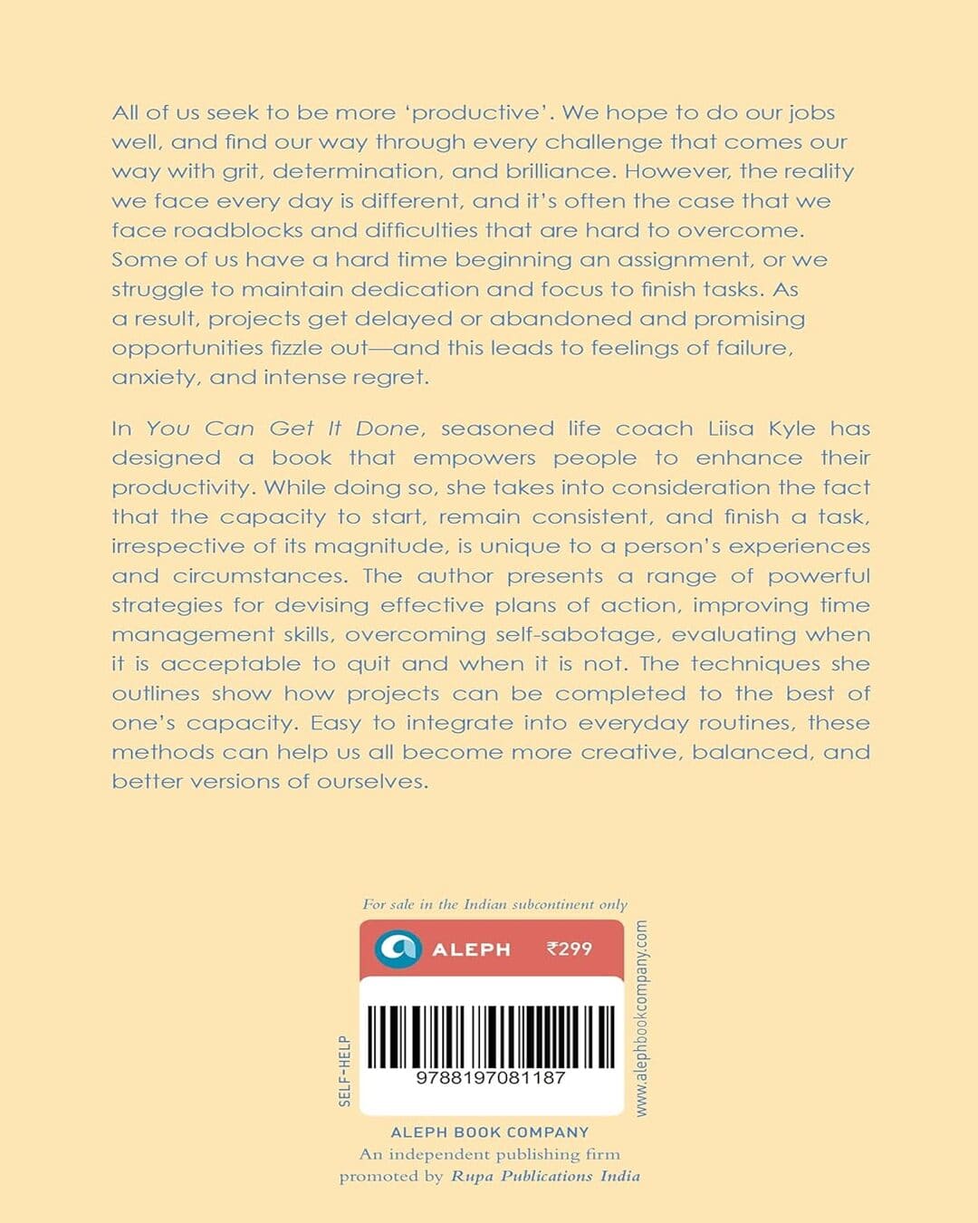 You Can Get It Done by Dr Liisa Kyle [Hardcover]