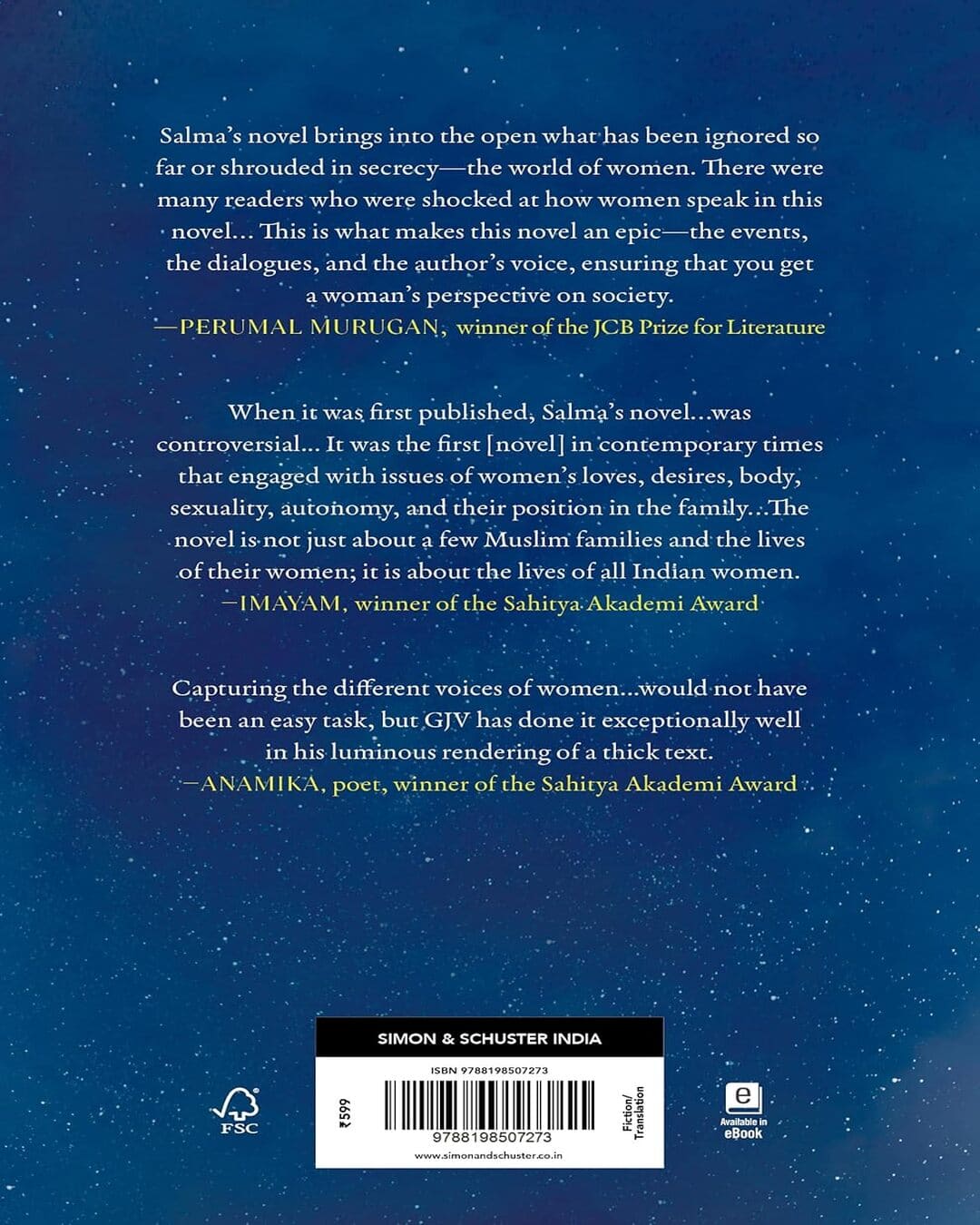 The Dark Hours Of The Night by Salma [Paperback]