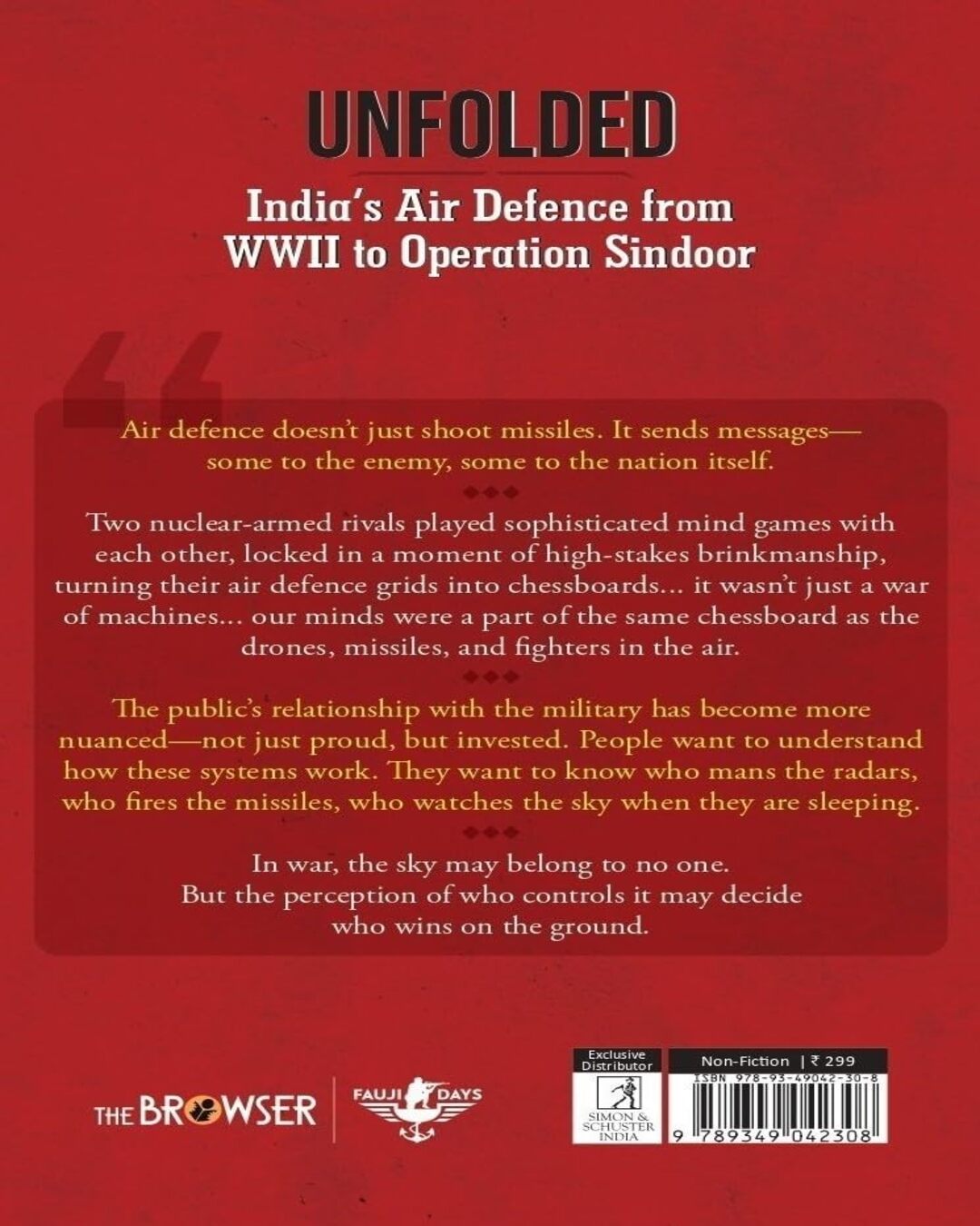 Unfolded: India’S Air Defence From Wwii To Operation Sindoor by Pankaj P Singh [Paperback]