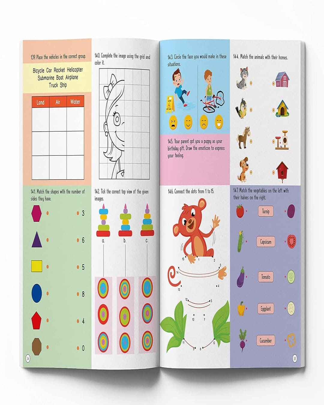 201 Brain Booster Activity Book - Fun Activities and Exercises For Children: Tracing & Pattern, Colo by Wonder House Books [Paperback]