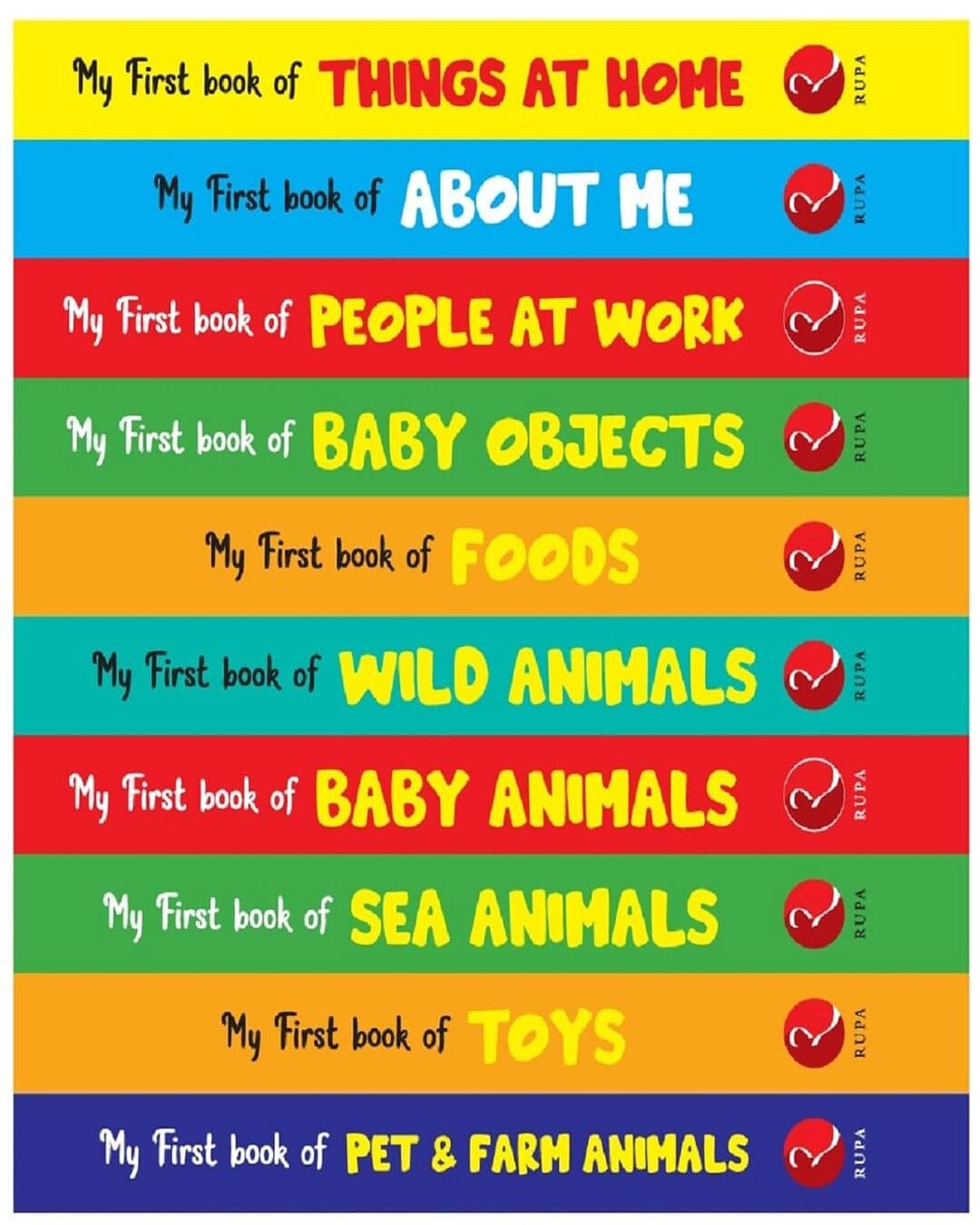 My First Library - Set Of 10 Books (Box Set) - Kids Learning Board Books - Children Growth And Development Book [Hardcover]
