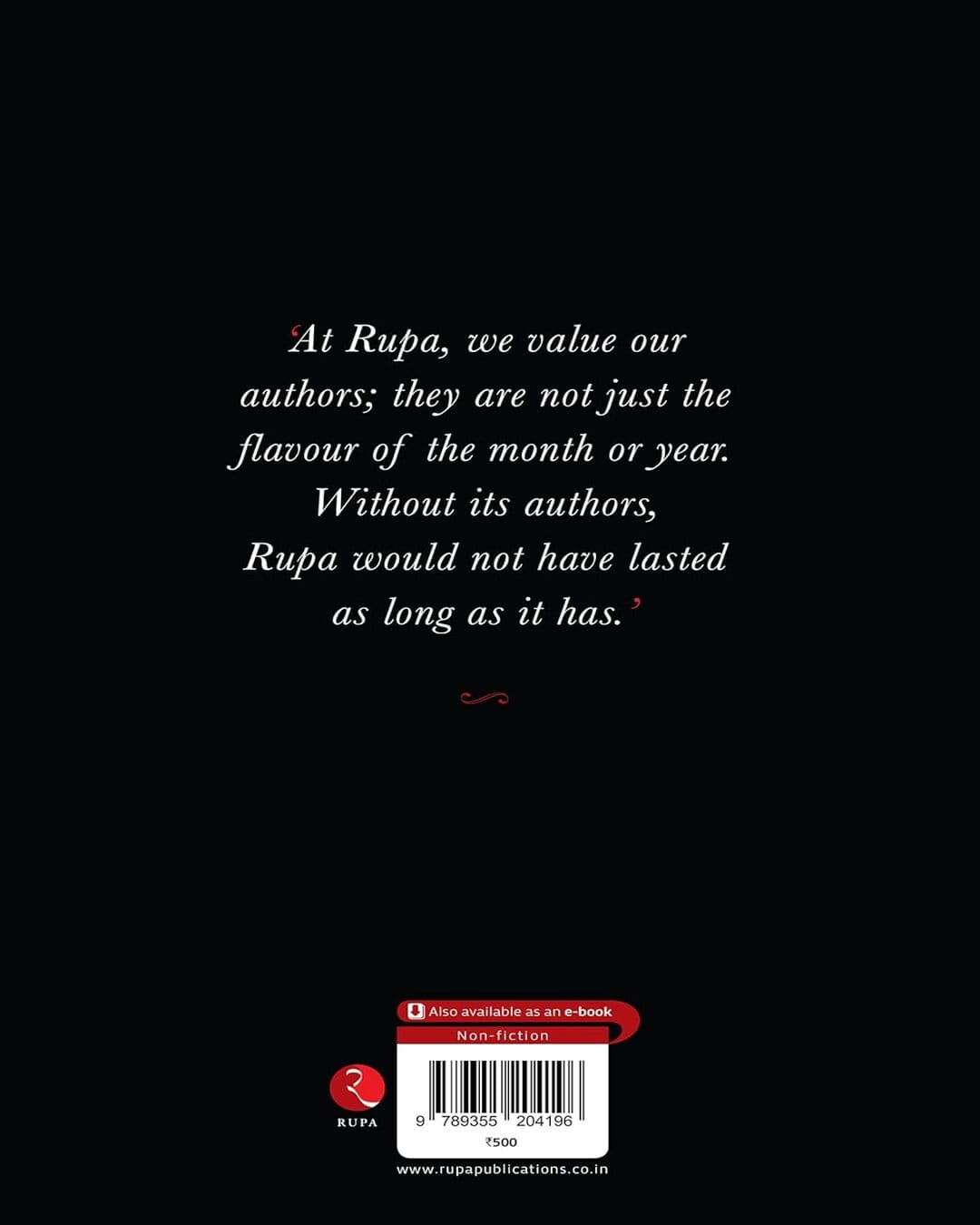 Never Out Of Print The Rupa Story: The Journey Of An Independent Indian Publisher by RAJEN MEHRA [Hardcover]