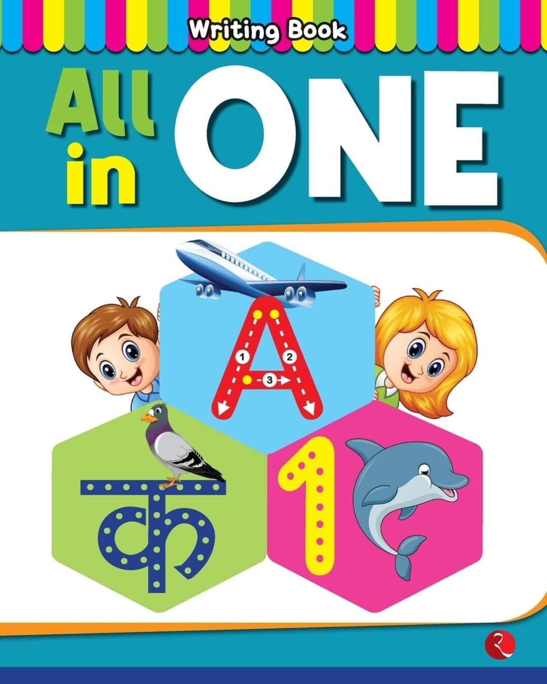 All in one Book - Practice writing book in English and Hindi for Kids - Children Learning book - Numbers, Alphabets [Paperback]