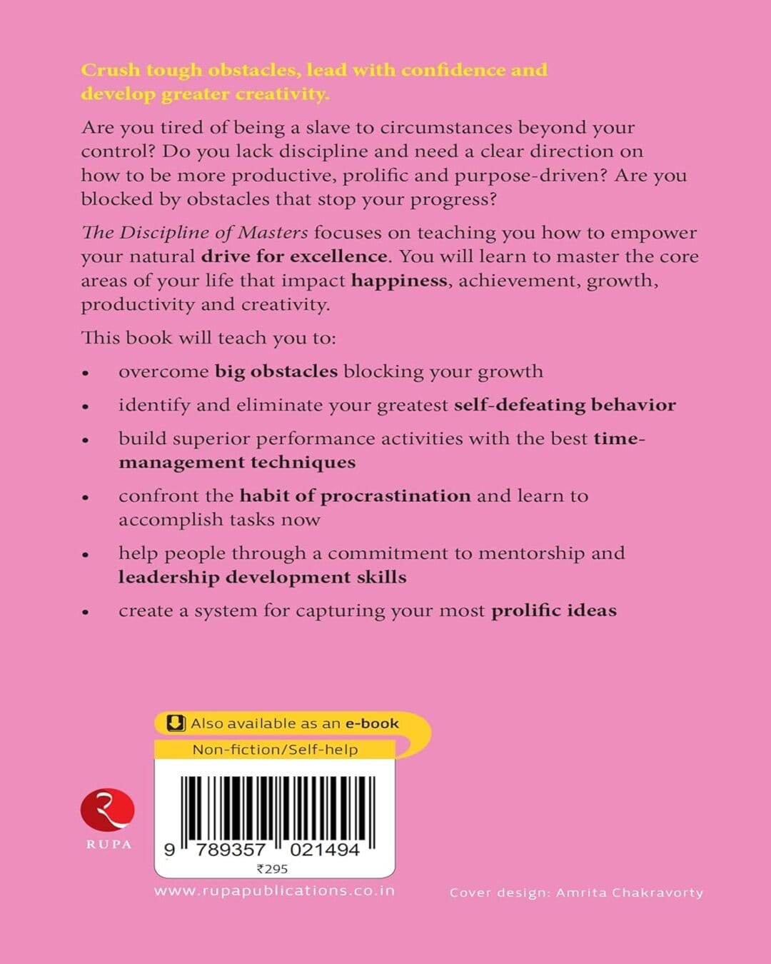 The Discipline of Masters : Destroy Big Obstacles and Become a Bigger Leader by Scott Allan [Paperback]