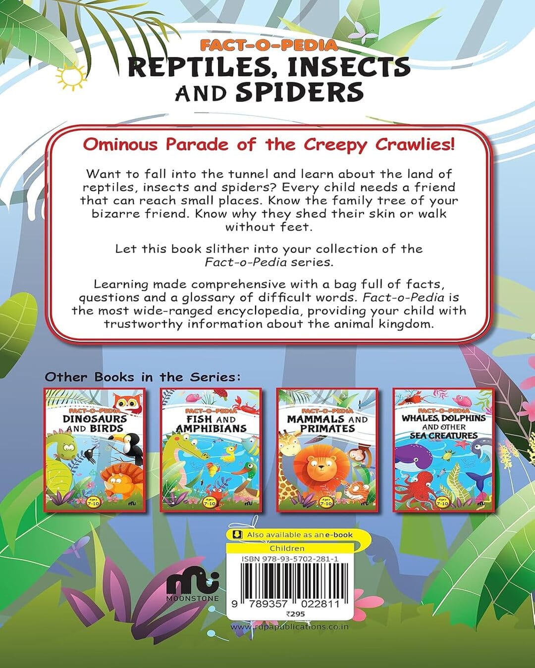 Fact-o-pedia: Reptiles, Insects And Spiders by Moonstone [Paperback]