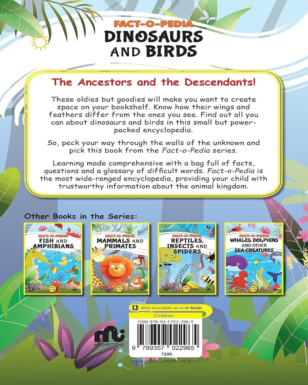 Fact-o-pedia: Dinosaurs And Birds by Moonstone [Paperback]
