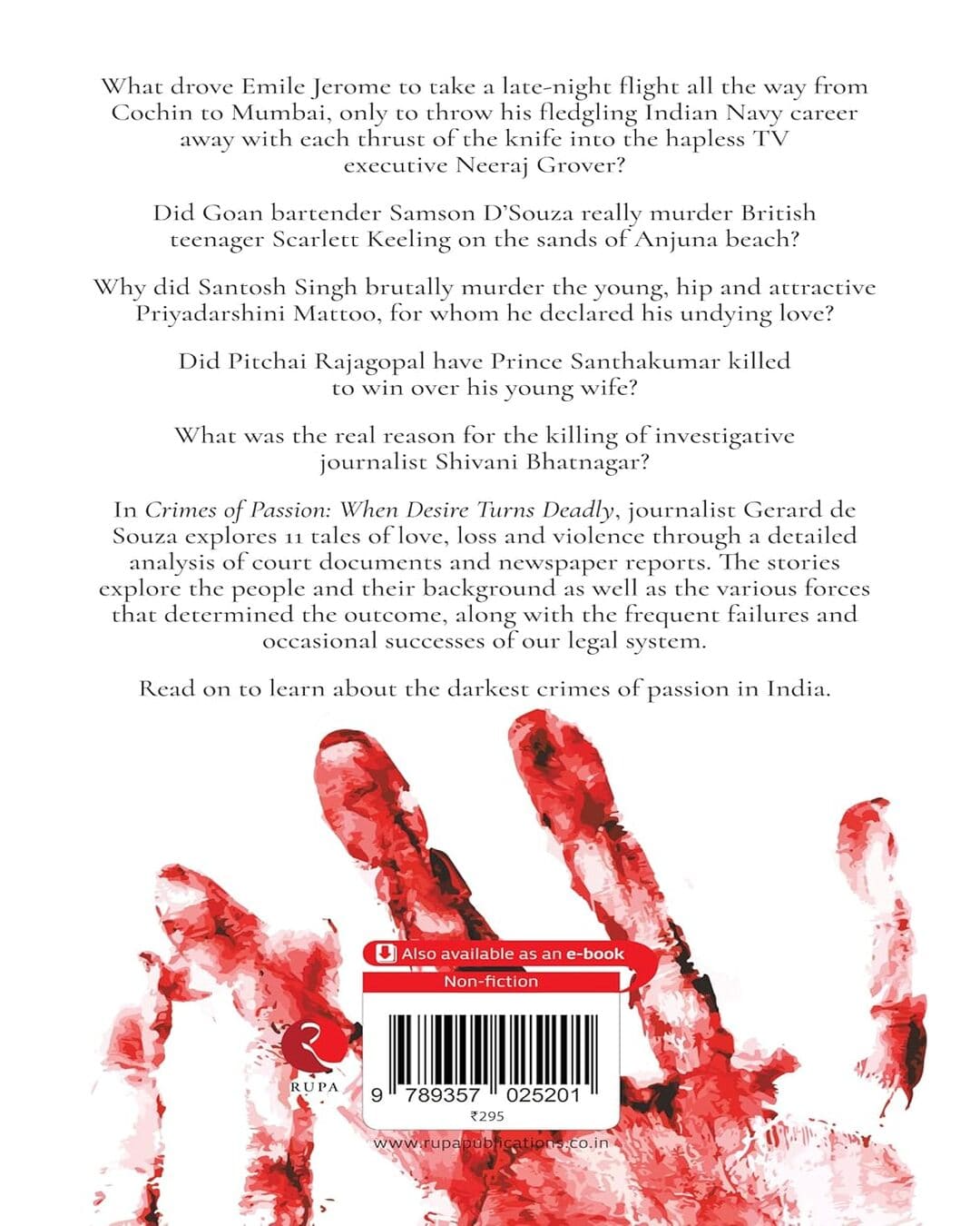 Crimes Of Passion by Gerard de Souza [Paperback]