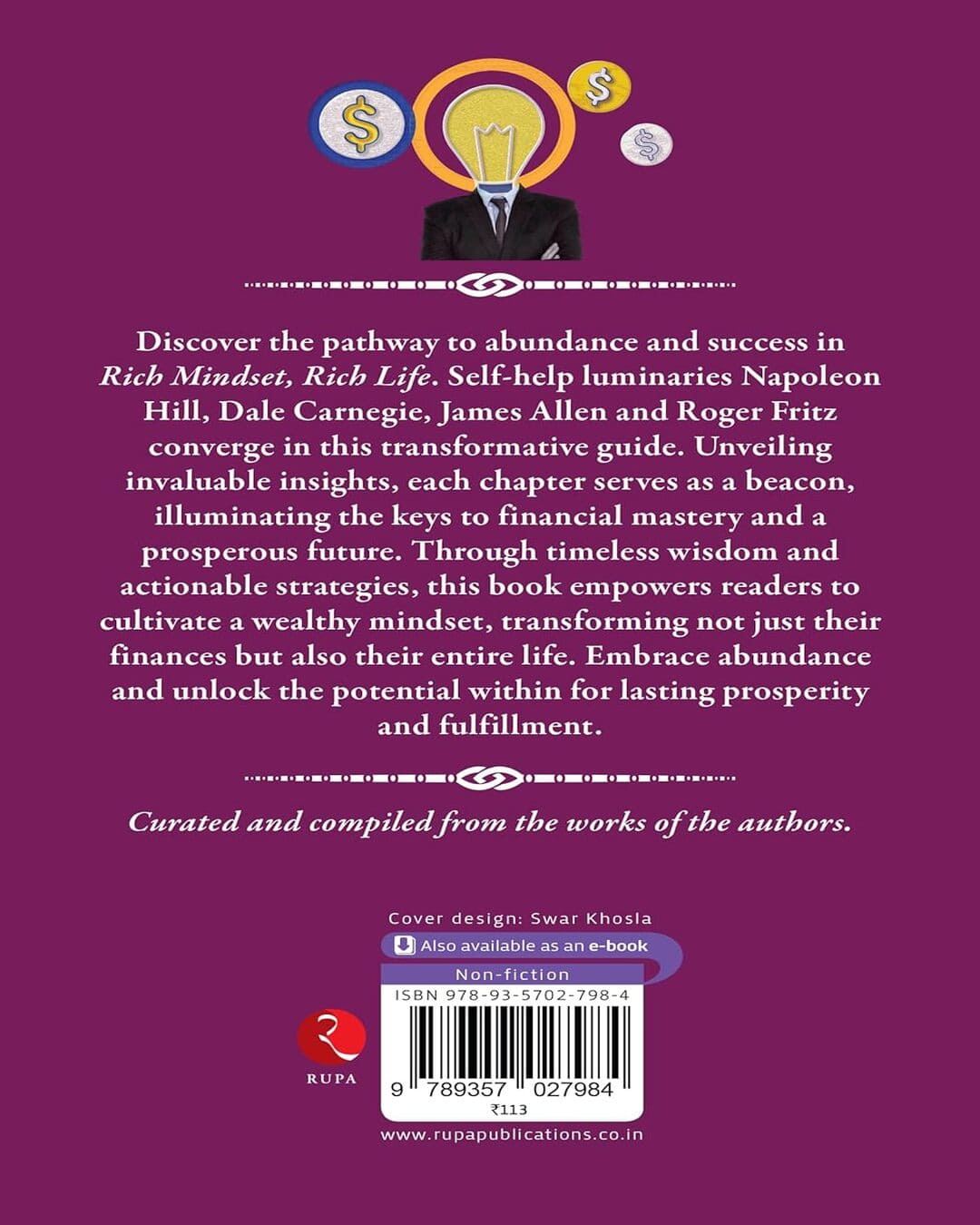 Rich Mindset, Rich Life: Transforming Your Finances And Future by Napoleon Hill , Dale Carnegie, James Allen and Roger Fritz [Paperback]
