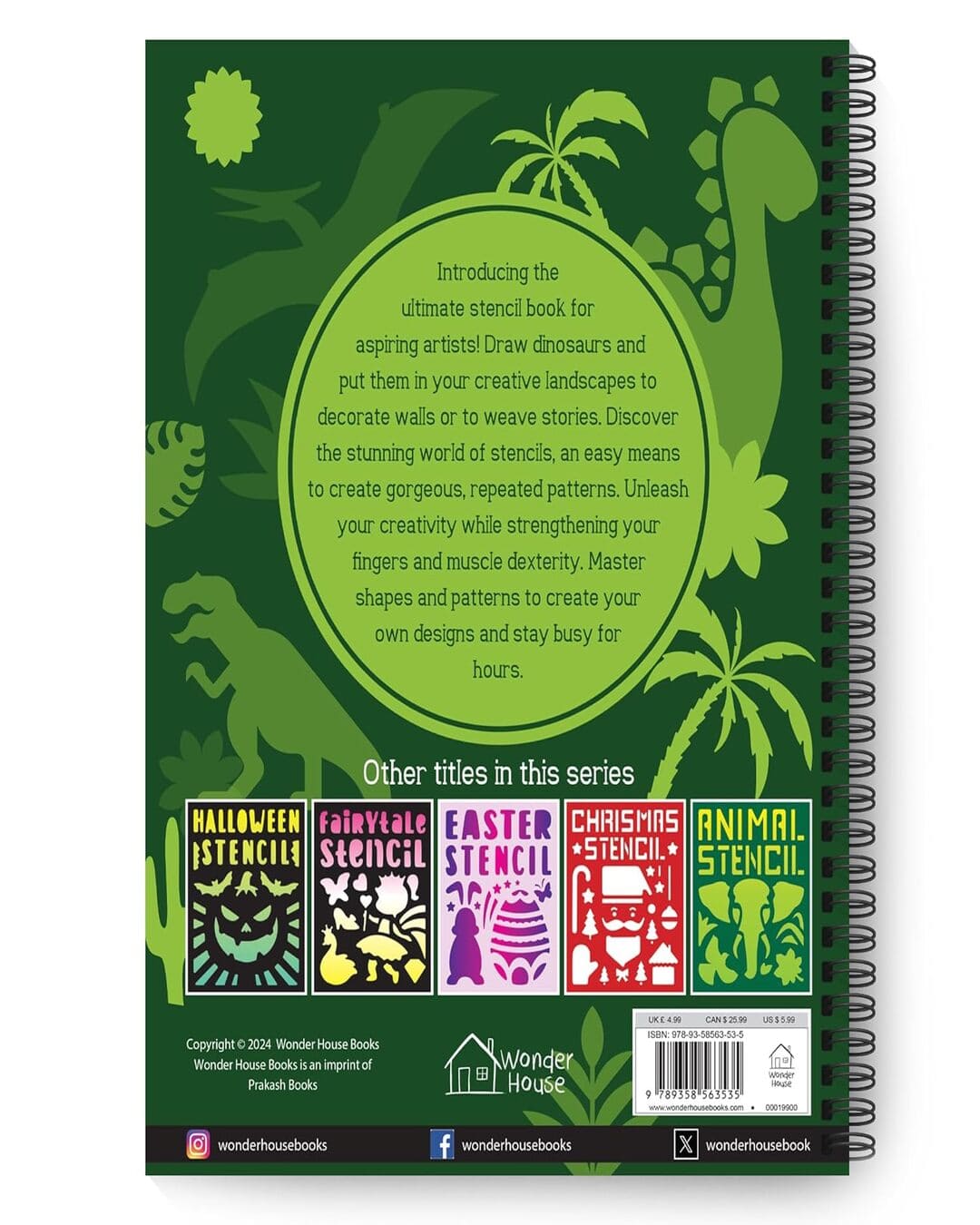 Stencil Book: Dinosaur by Wonder House Books [Board Book]
