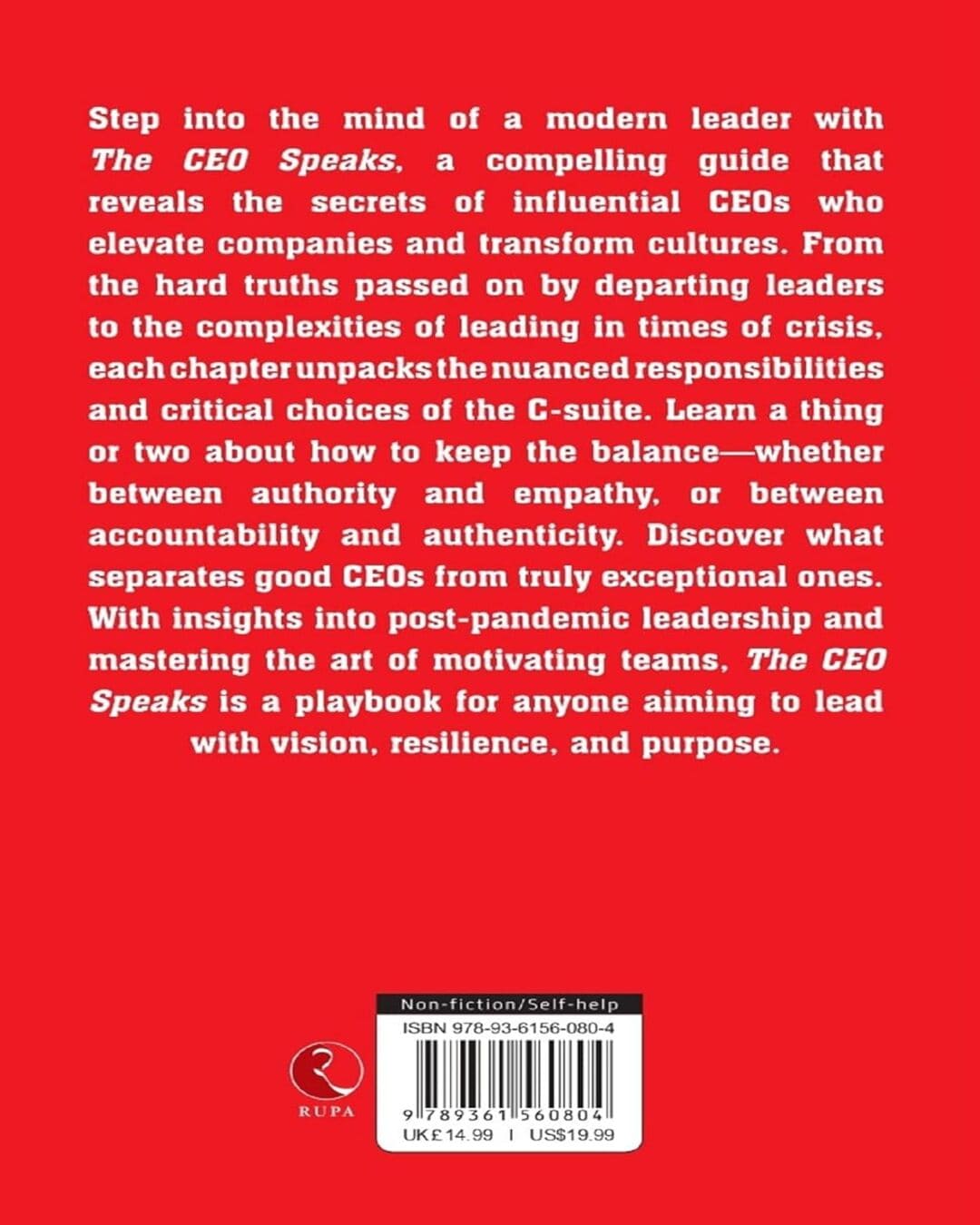 The CEO Speaks: The Essential Laws of Business and Success by Rudy Nash [Paperback]