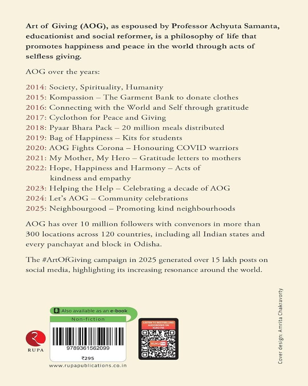 Art of Giving: A Way of Life by Achyuta Samanta [Paperback]