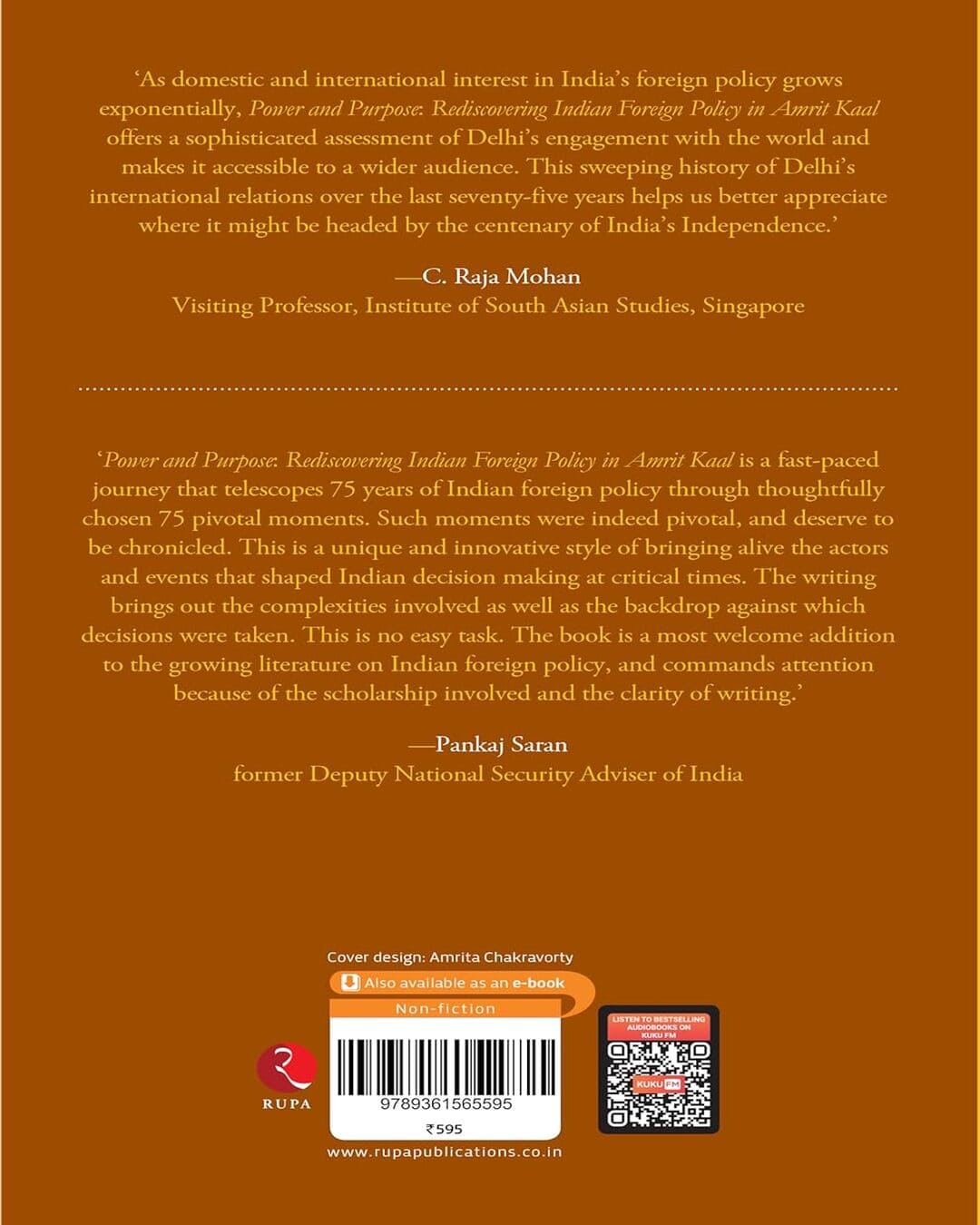 Power and Purpose : Rediscovering Indian Foreign Policy in Amrit Kaal by Harsh V Pant And Anant Singh Mann[Hardcover]