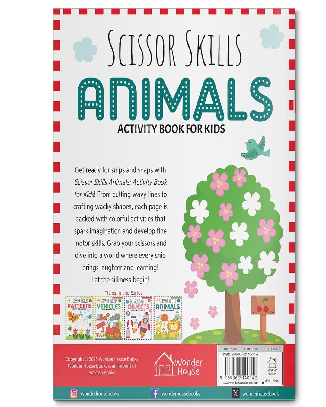 Scissor Skills: Animal (Activity Book For Kids) by  Wonder House Books [Paperback]