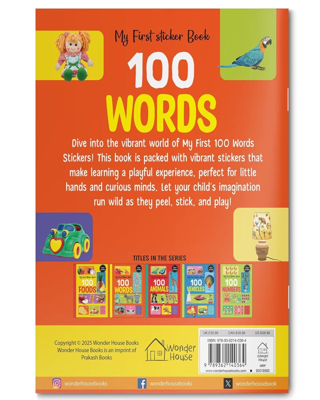 My First 100 Words Stickers by Wonder House Books  [Paperback]