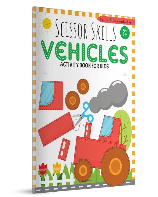 Scissor Skills: Vehicles (Activity Book For Kids) by Wonder House Books [Paperback]