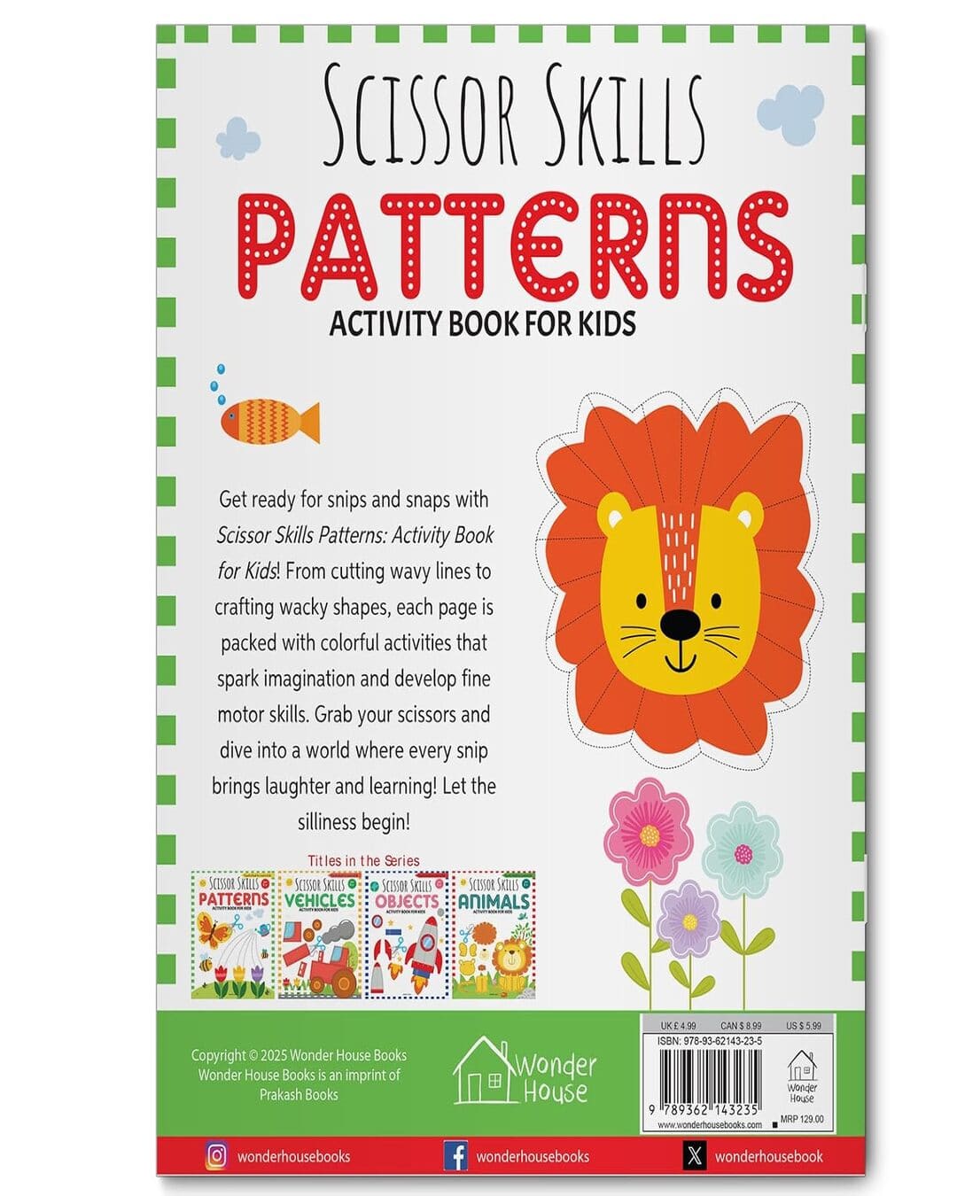 Scissor Skills: Patterns (Activity Book For Kids) by Wonder House Books [Paperback]