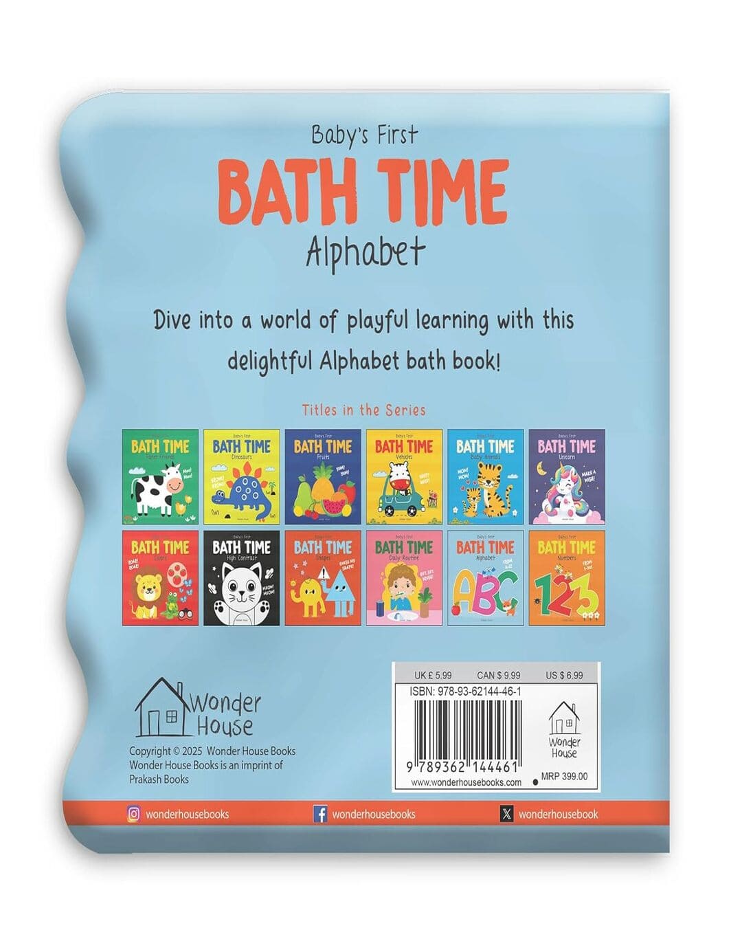 Babys First Bath Time: Abc Bath Book by Wonder House Books