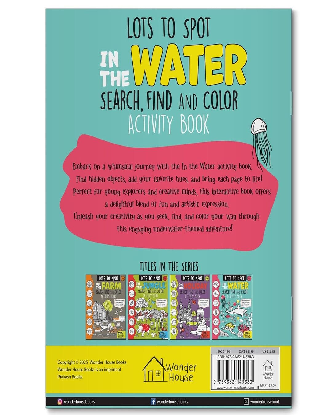 Lots To Spot In The Water: Search, Find And Color Activity Book by Wonder House Books [Center pin]
