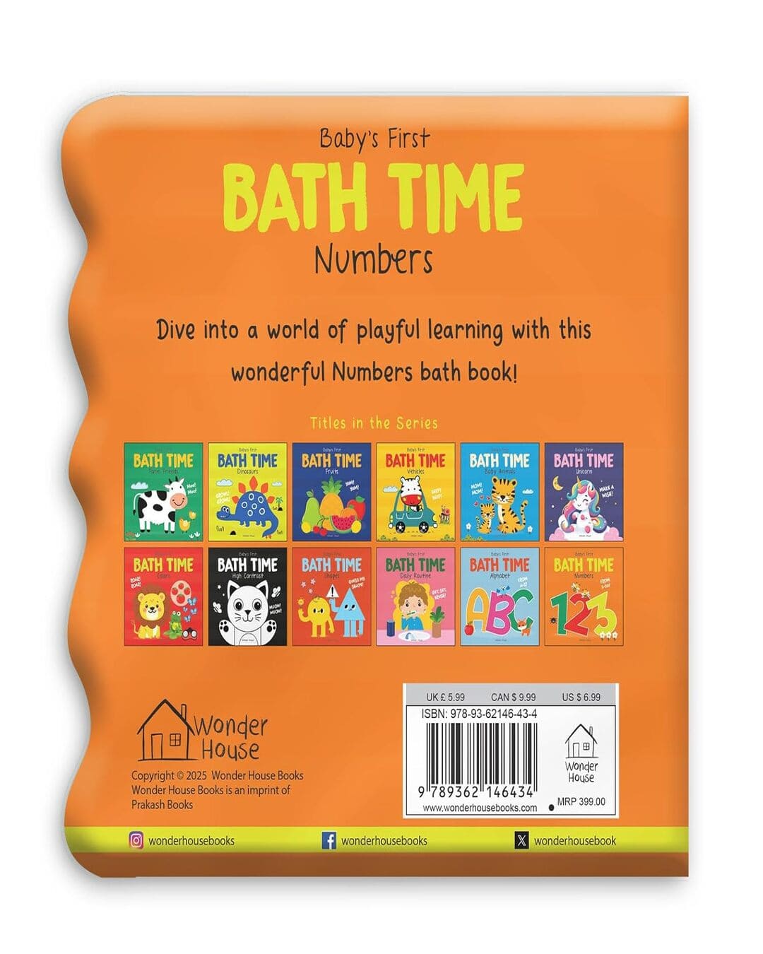 Babys First Bath Time: 1,2,3 Bath Book by Wonder House Books
