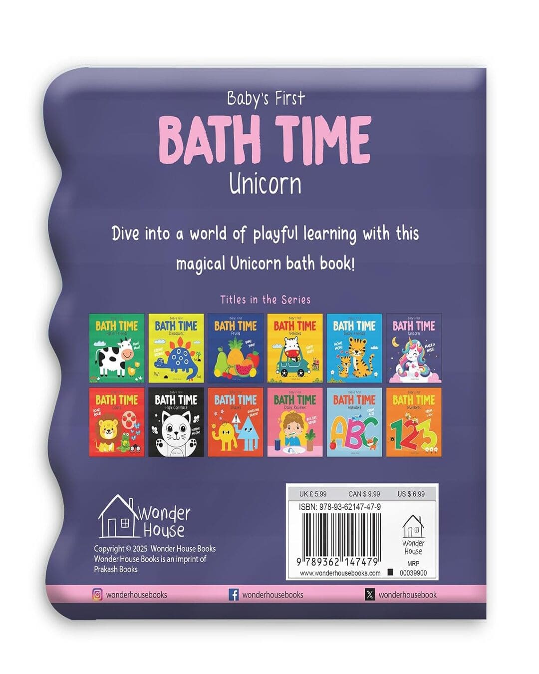 Babys First Bath Time: Unicorn by Wonder House Books