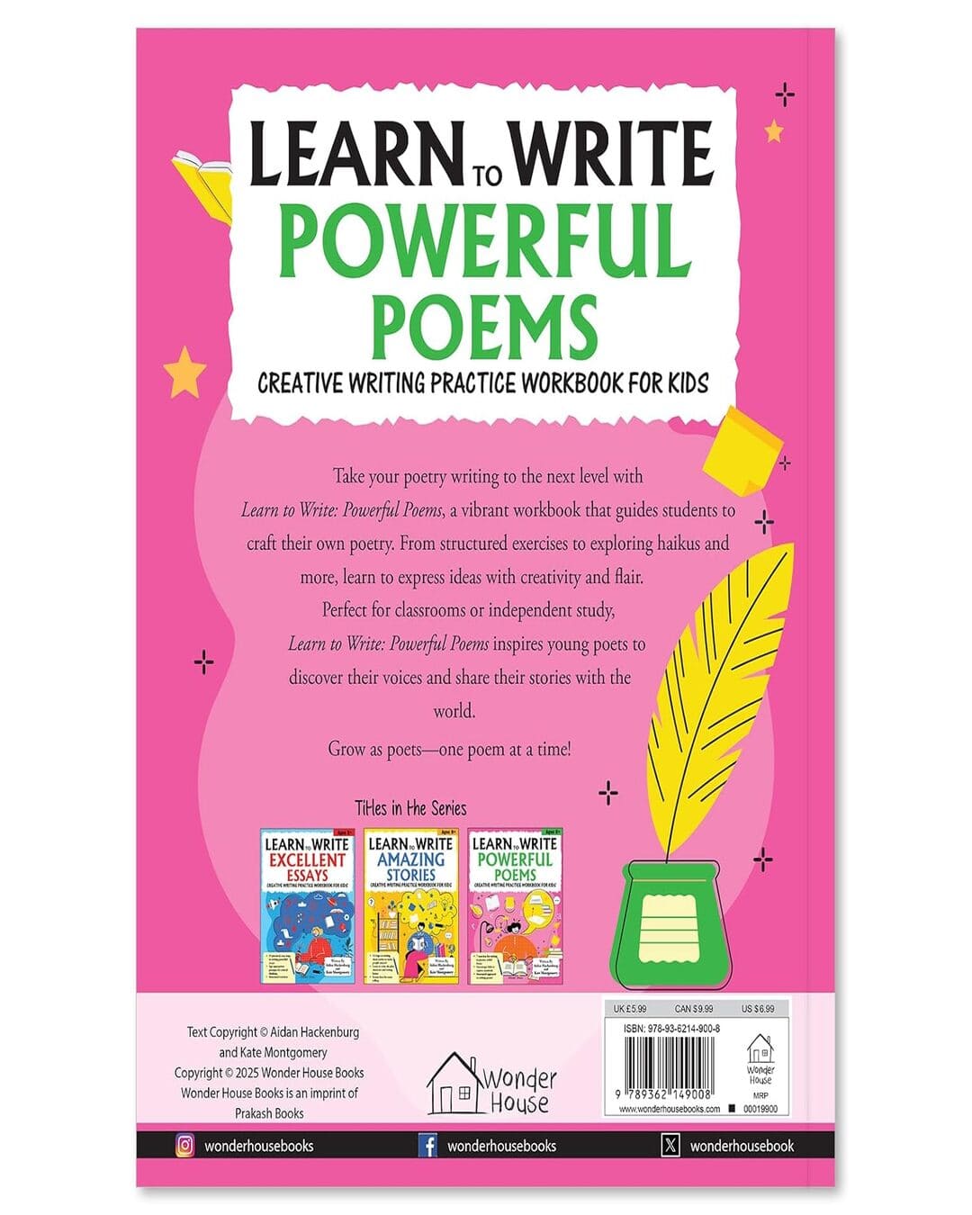 Learn To Write Powerful Poems by Aidan Hackenburg & Kate Montgomery [Paperback]