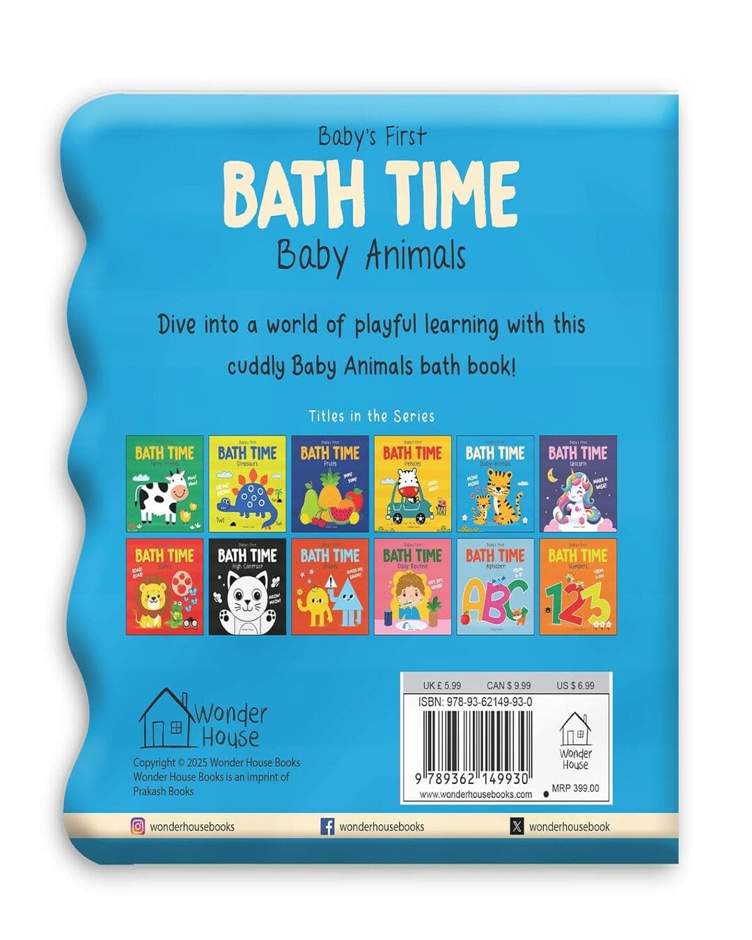 Babys First Bath Time: Baby Animals by Wonder House Books