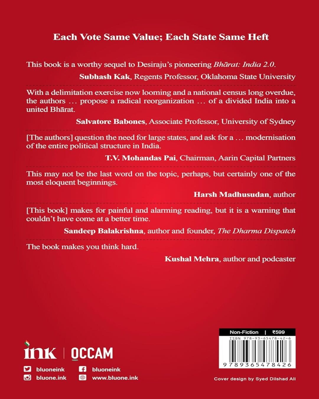 Delimitation And State Reorganisation: Better Democracy In Bharat by Gautam R. Desiraju And Deekhit Bhattacharya [Paperback]