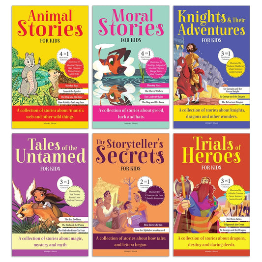 A Collection Of Stories About Courage And Morals (Pack Of 6 Books) Batch 1 by Wonder House Books [Paperback]