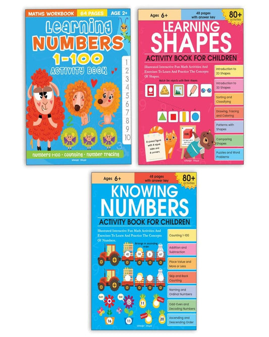Math Activity Books (Pack 1) by Wonder House Books [Product Bundle]