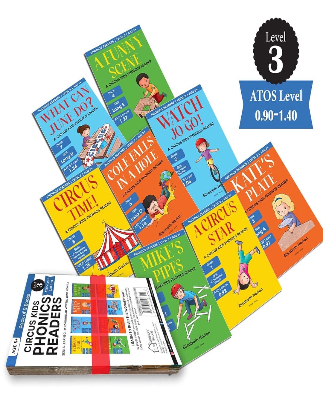 Circus Kids: Phonics Reader Level 3 (Pack Of 8) by Elisabeth Norton [Shrink Wrap]