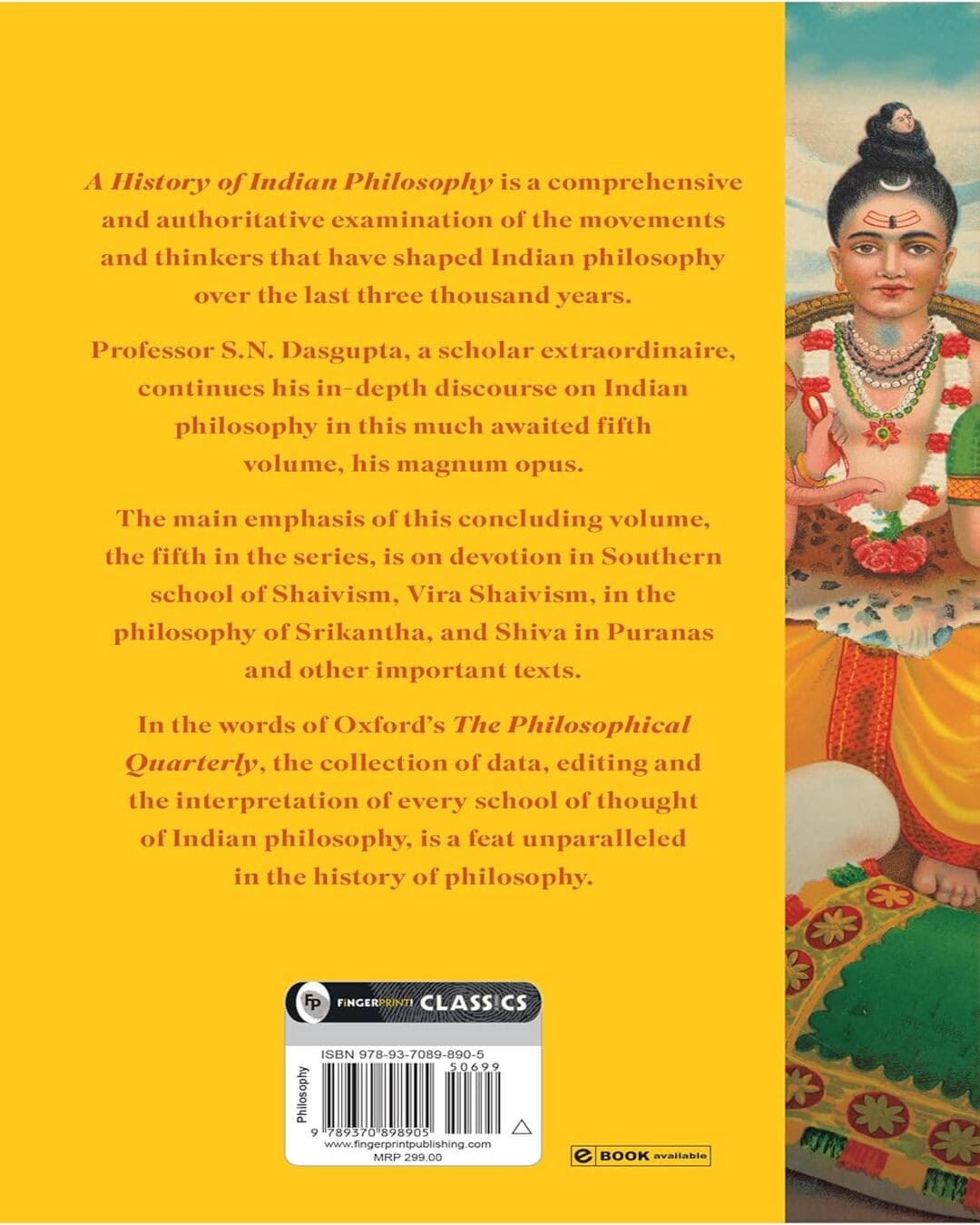 A History Of Indian Philosophy Volume 5 by S.N. Dasgupta [Paperback]