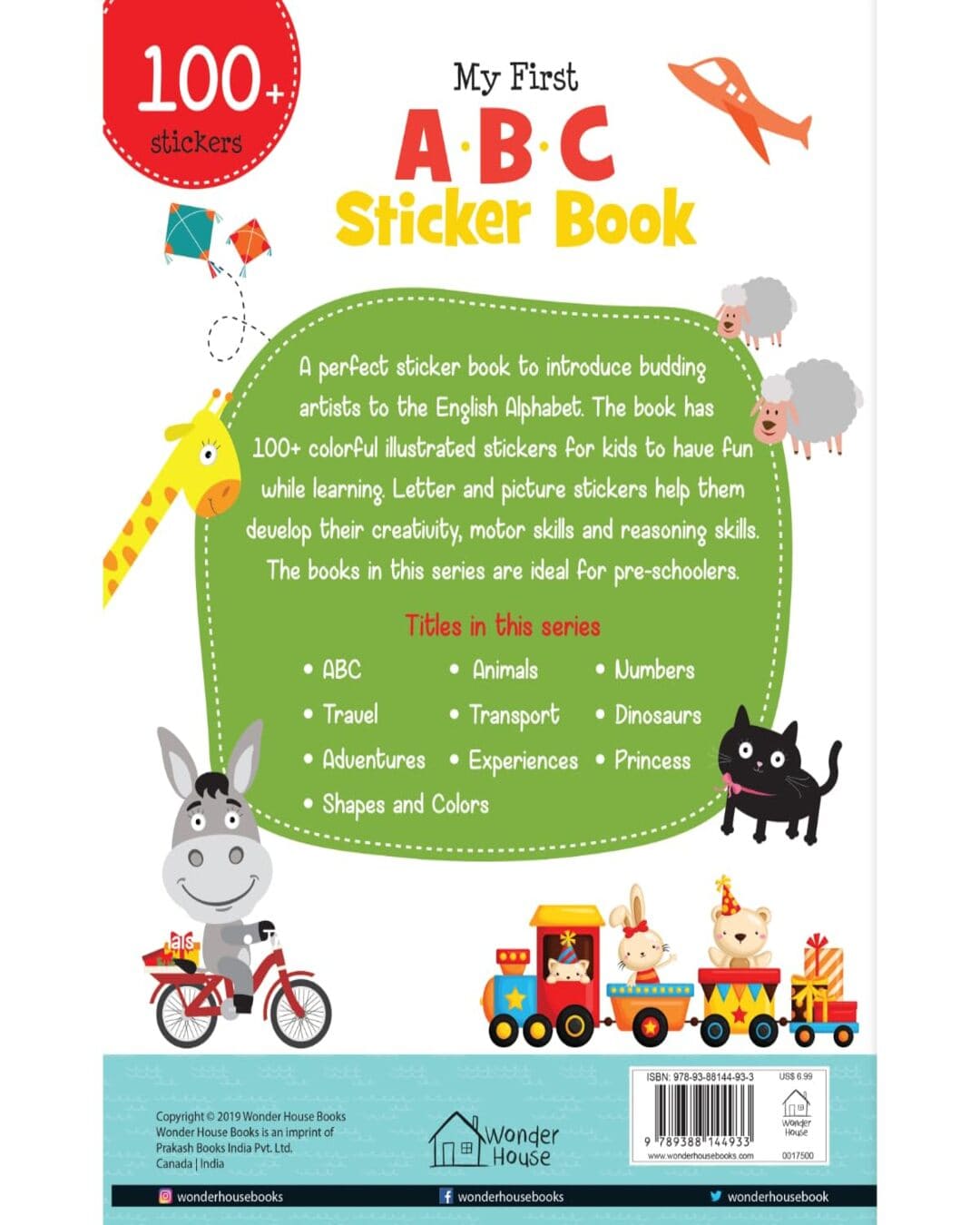 My First ABC Sticker Book: Exciting Sticker Book With 100 Stickers by Wonder House Books [Paperback]