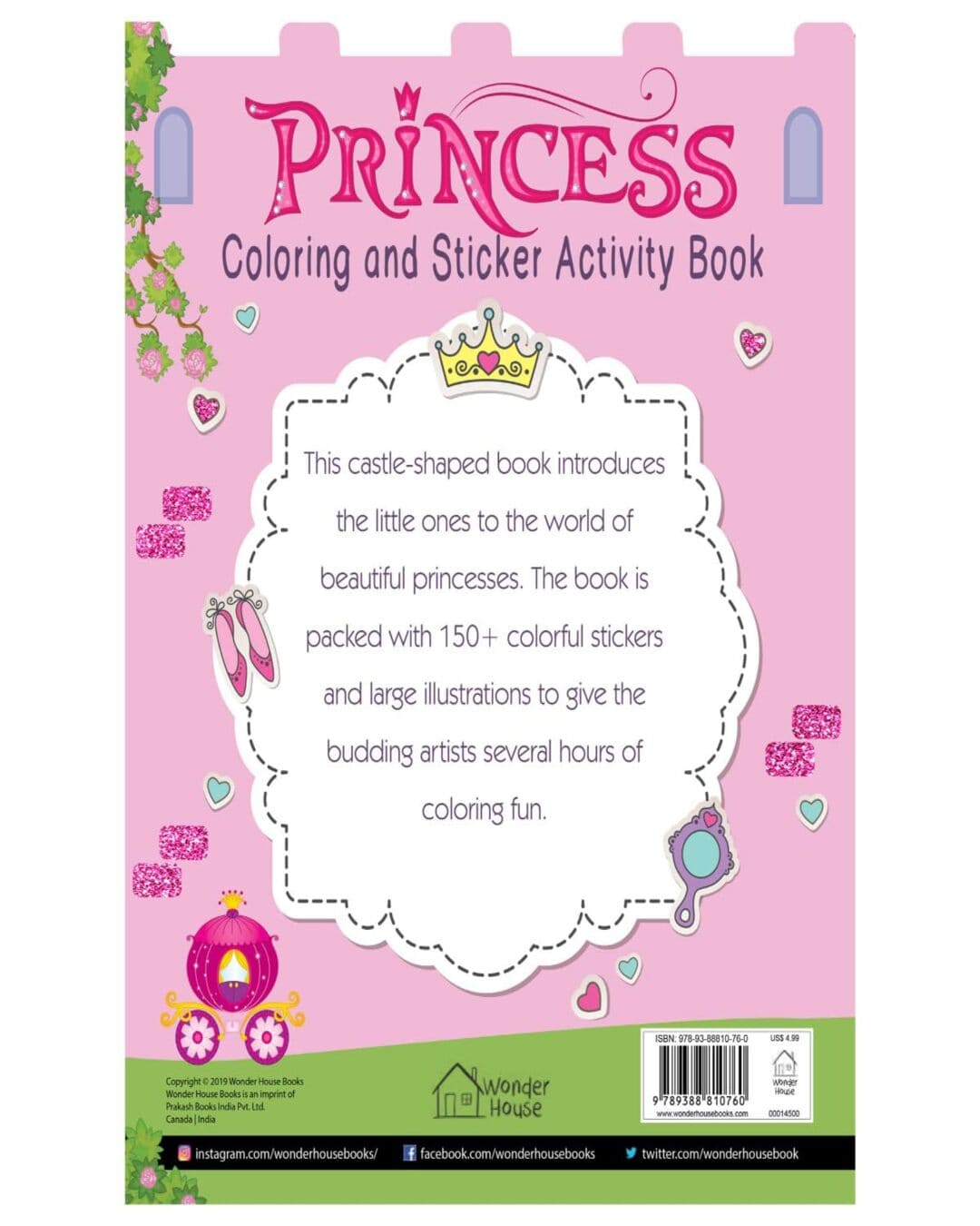 Princesses - Coloring and Sticker Activity Book (With 150+ Stickers) [Board book]