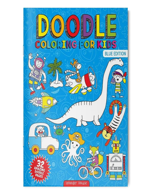Doodle Coloring for Kids (Blue Edition) by Wonder House Books [Paperback]