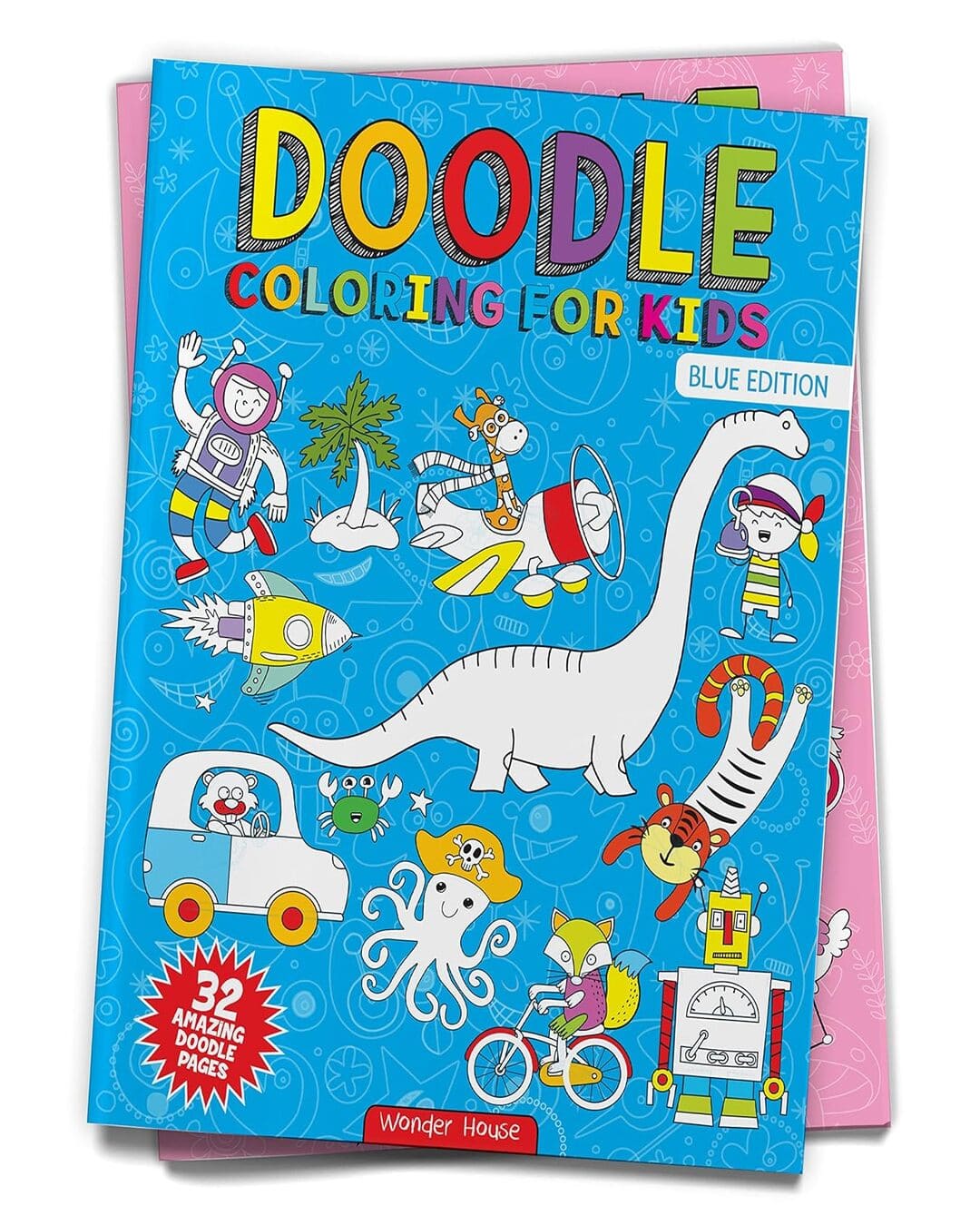 Doodle Coloring for Kids (Blue Edition) by Wonder House Books [Paperback]