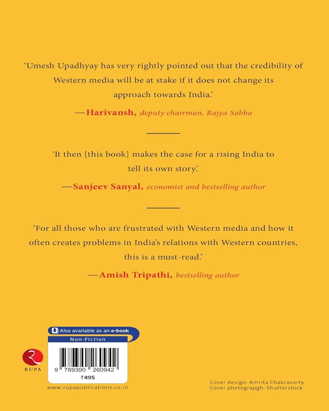 Western Media Narratives On India: From Gandhi To Modi by Umesh Upadhyay [Hardcover]