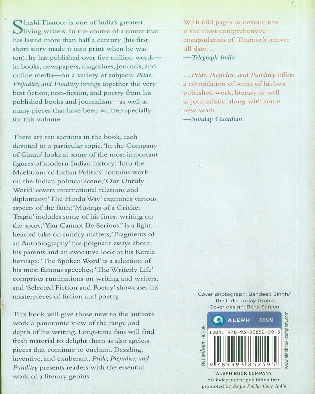 Pride Prejudice And Pundittry by Shashi Tharoor [Paperback]