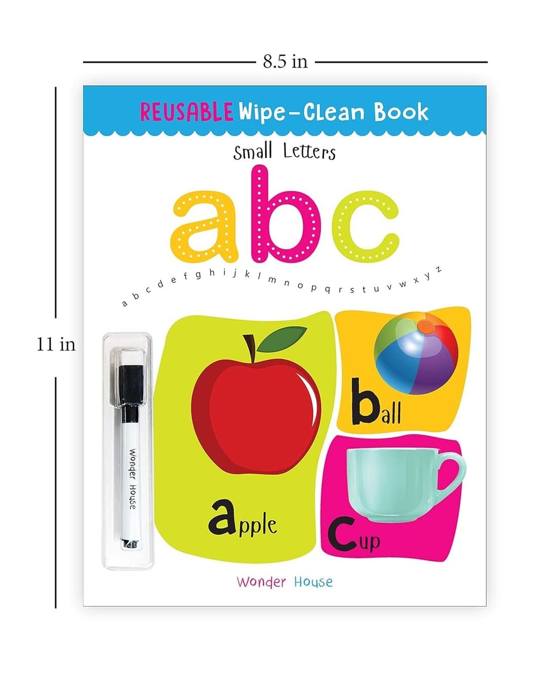 Reusable Wipe and Clean Book - Small Letters : Write and Practice Small Letters by Wonder House Books [Paperback] - versoz.com
