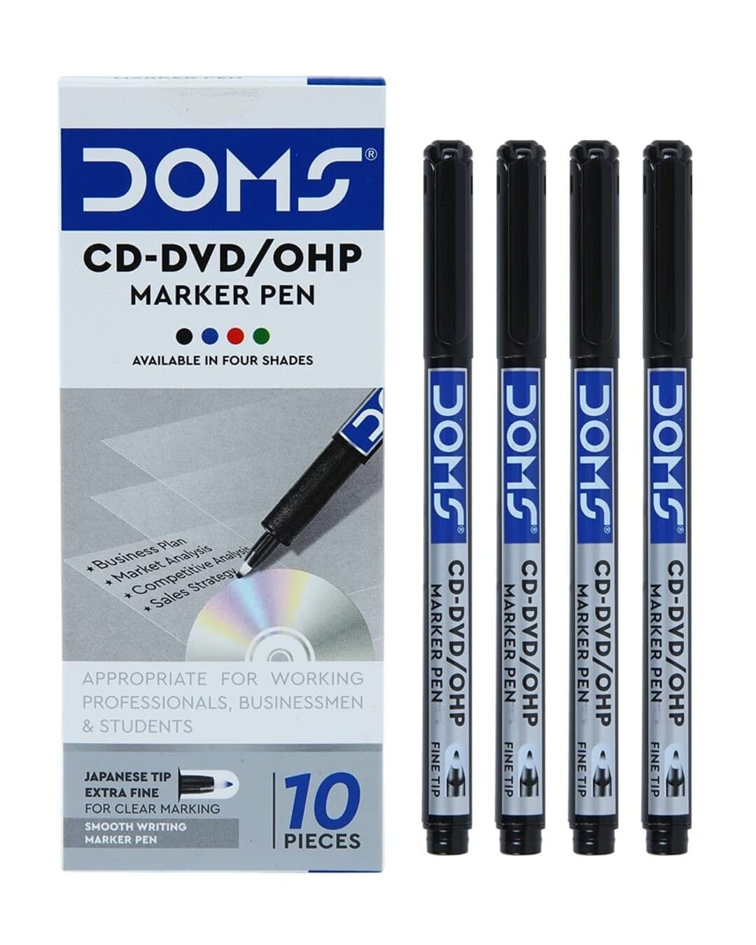 Doms CD-DVD/OHP Marker Pen | Japanese Tip Extra Fine - versoz.com