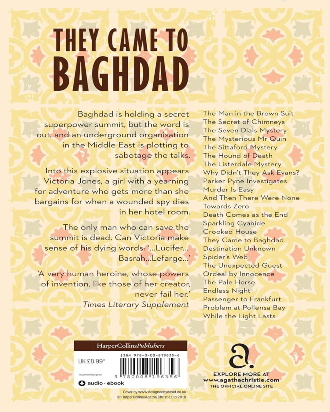 They Came to Baghdad by Agatha Christie [Paperback] - versoz.com