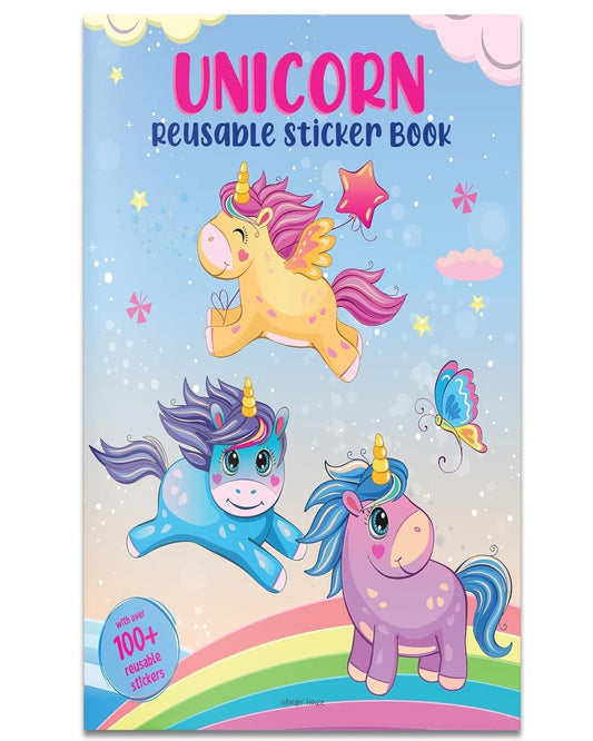 Unicorn Reusable Sticker Book For Children by Wonder House Books [Paperback] - versoz.com