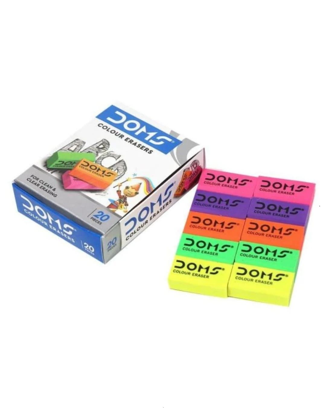 Doms Colour Erasers | 1 Eraser - versoz.com