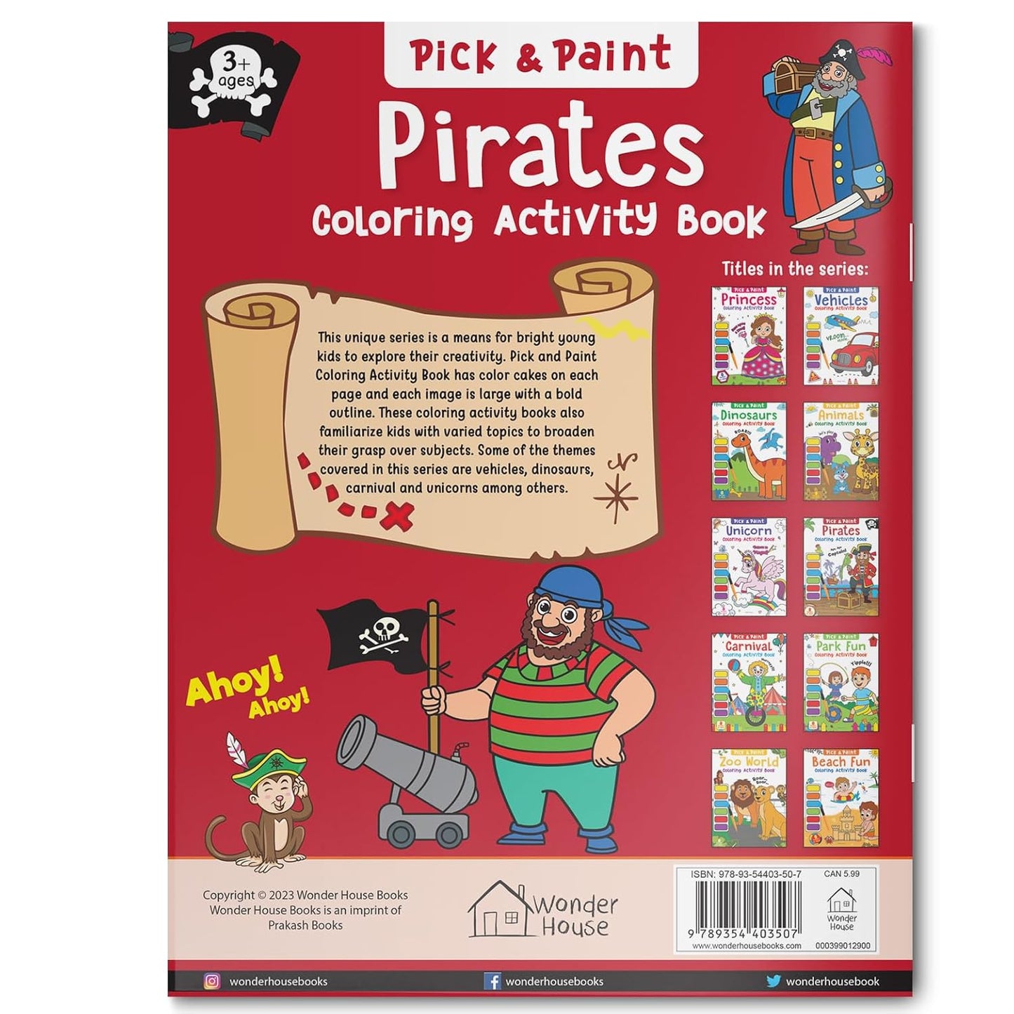 Pick and Paint Coloring Activity BookÂ For Kids: Pirates by Wonder House Books [Paperback] - versoz.com
