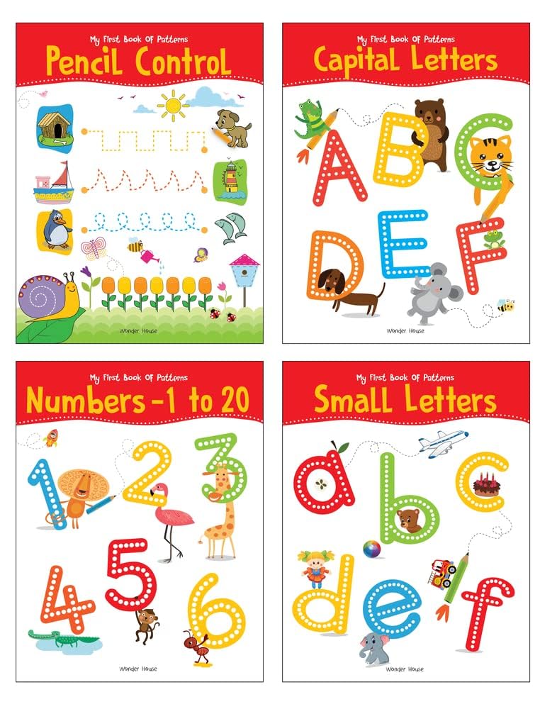 My First Super Boxset of Pencil Control and Patterns : Pack of 4 interactive activity books to practice Patterns, Numbers and Alphabet: A set of 4 ... to practice Patterns, Numbers and Alphabet [Paperback] - versoz.com