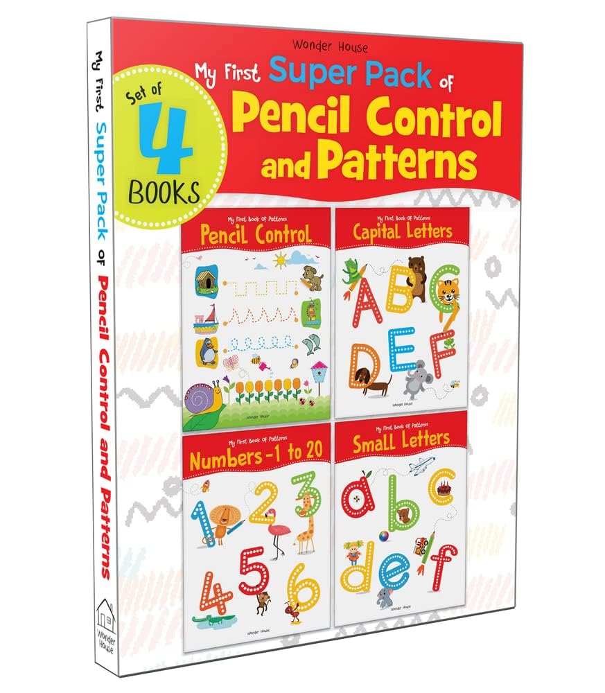 My First Super Boxset of Pencil Control and Patterns : Pack of 4 interactive activity books to practice Patterns, Numbers and Alphabet: A set of 4 ... to practice Patterns, Numbers and Alphabet [Paperback] - versoz.com