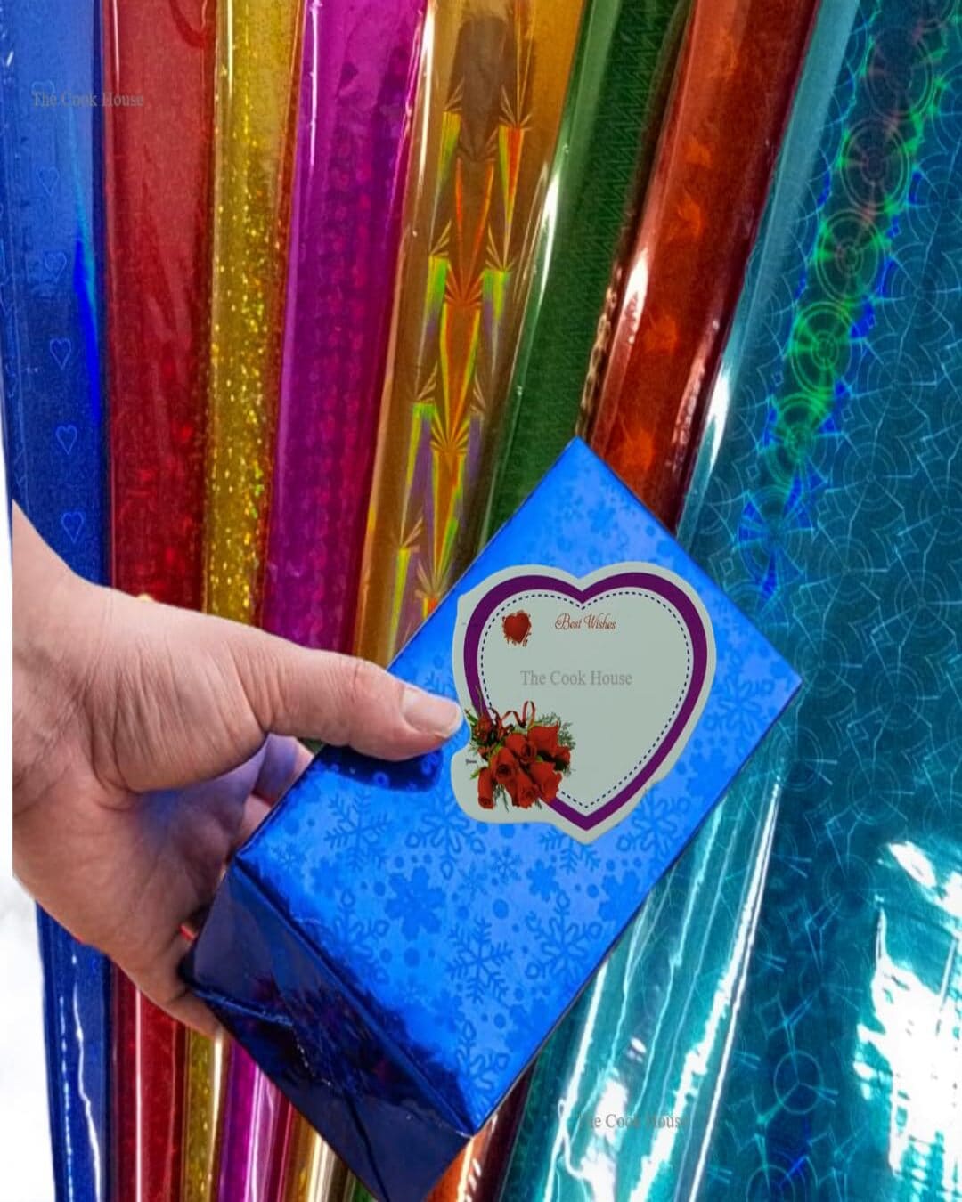 Gift Wrapping Plastic Holographic Metallic Gift Paper | 65cm X 45cm - versoz.com